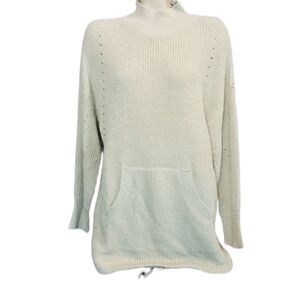 SWEATER SALE 3/$30 RDI Cream Kangaroo Pocket Sweater Size Small